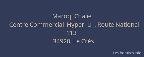 Maroq. Chalie