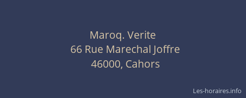 Maroq. Verite