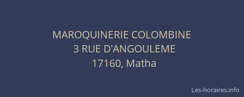 MAROQUINERIE COLOMBINE