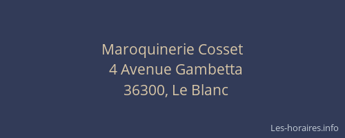 Maroquinerie Cosset