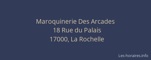 Maroquinerie Des Arcades