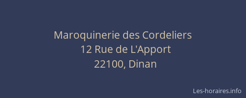 Maroquinerie des Cordeliers