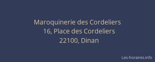 Maroquinerie des Cordeliers
