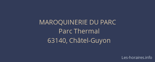 MAROQUINERIE DU PARC