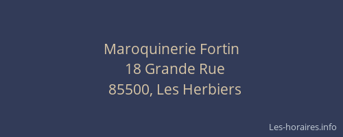 Maroquinerie Fortin