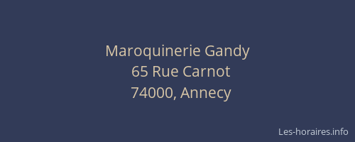 Maroquinerie Gandy