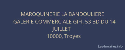 MAROQUINERIE LA BANDOULIERE