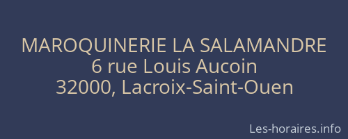 MAROQUINERIE LA SALAMANDRE