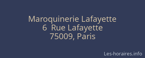 Maroquinerie Lafayette