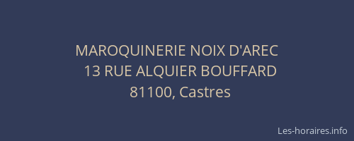 MAROQUINERIE NOIX D'AREC