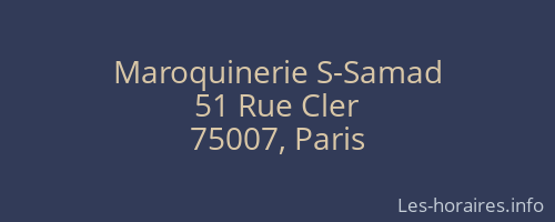Maroquinerie S-Samad
