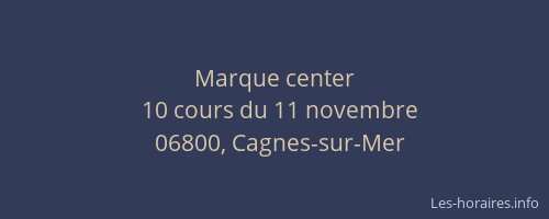 Marque center