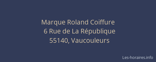 Marque Roland Coiffure