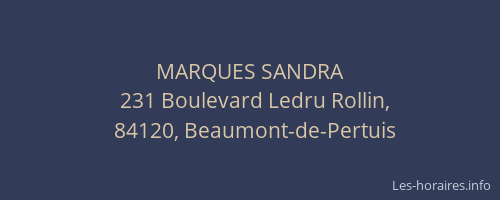 MARQUES SANDRA