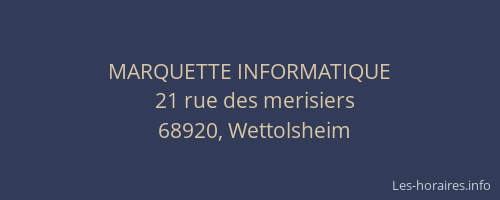 MARQUETTE INFORMATIQUE