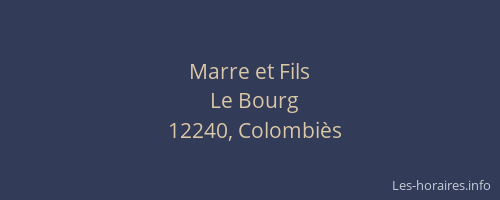 Marre et Fils