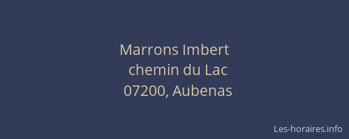 Marrons Imbert