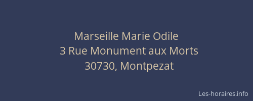 Marseille Marie Odile