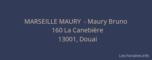 MARSEILLE MAURY  - Maury Bruno