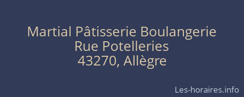 Martial Pâtisserie Boulangerie
