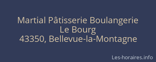 Martial Pâtisserie Boulangerie