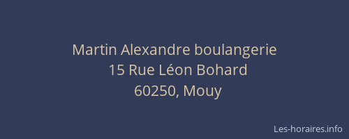 Martin Alexandre boulangerie
