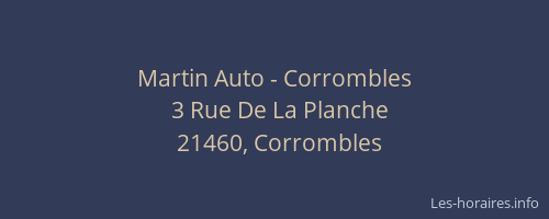 Martin Auto - Corrombles
