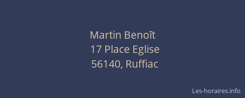 Martin Beno&icirc;t