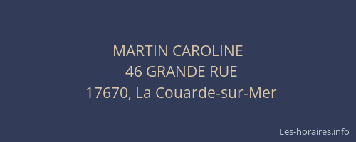 MARTIN CAROLINE