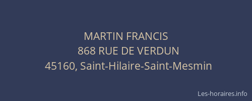 MARTIN FRANCIS