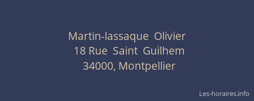 Martin-lassaque  Olivier