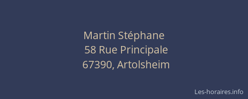 Martin Stéphane