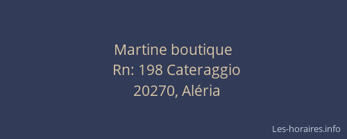 Martine boutique