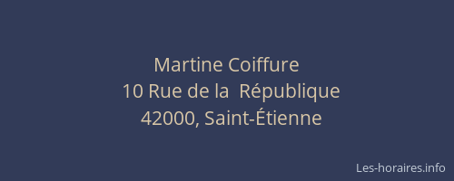 Martine Coiffure