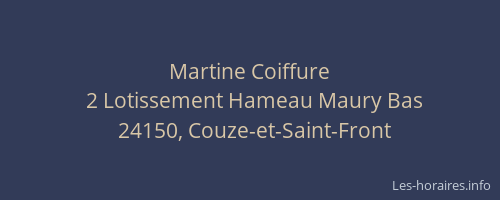 Martine Coiffure