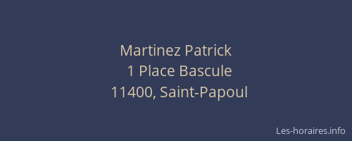 Martinez Patrick