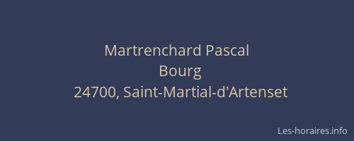 Martrenchard Pascal