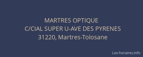 MARTRES OPTIQUE