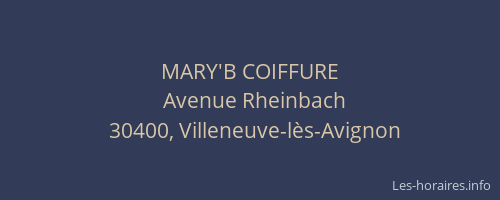 MARY'B COIFFURE