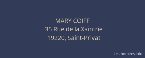 MARY COIFF
