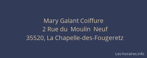 Mary Galant Coiffure