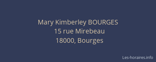 Mary Kimberley BOURGES
