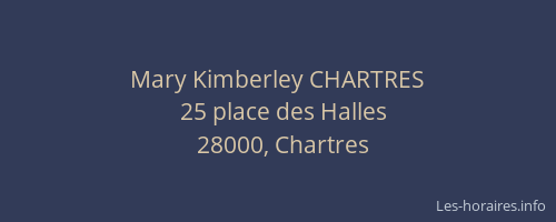 Mary Kimberley CHARTRES