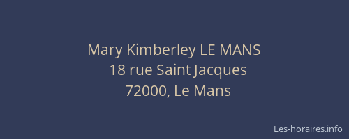 Mary Kimberley LE MANS