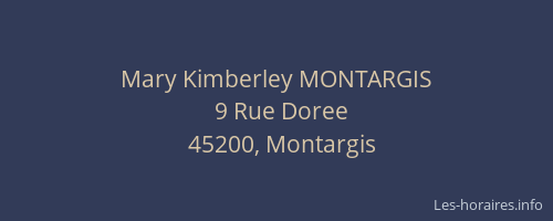 Mary Kimberley MONTARGIS