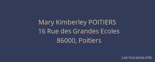 Mary Kimberley POITIERS