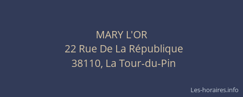MARY L'OR