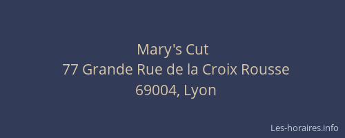 Mary's Cut