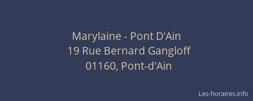 Marylaine - Pont D'Ain