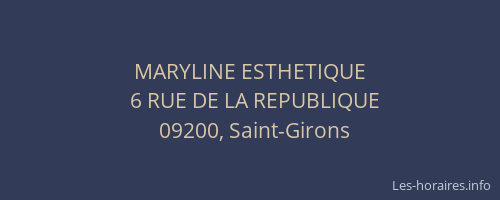 MARYLINE ESTHETIQUE